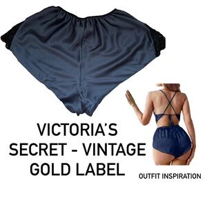 Victoria’s Secret - vintage Gold Label Satin Shorts | lace | pjs | lingerie